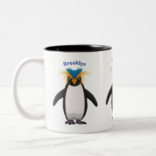 Tasse 2 Couleurs Illustration de mignon macaroni pingouin