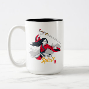 Tasse 2 Couleurs Illustration de Mulan "Bold Spirit"
