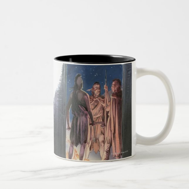 Tasse 2 Couleurs Illustration de Pocahontas se situant dans le lit (Droit)
