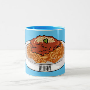 Tasse 2 Couleurs Illustration de Spaghetti