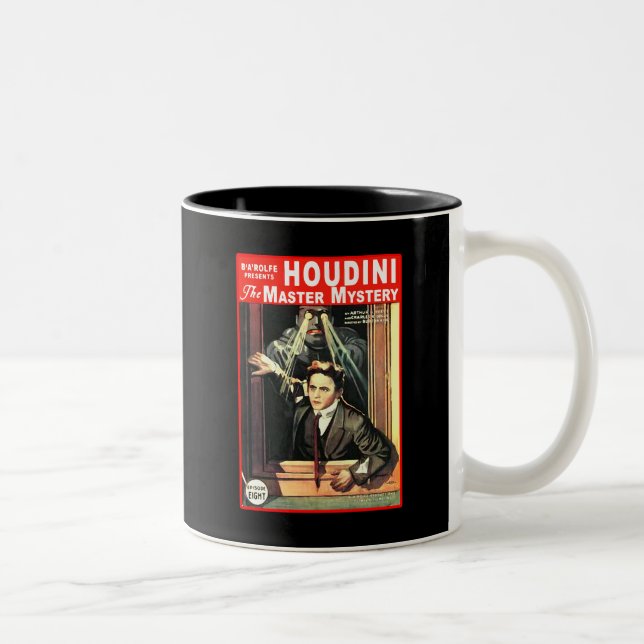 Tasse 2 Couleurs Illustration de style de Harry Houdini Pulp (Droit)