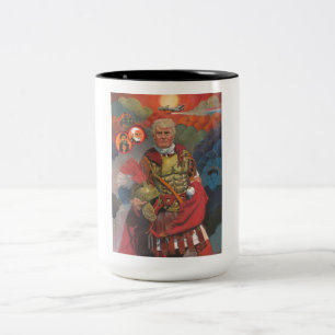 Tasse 2 Couleurs Illustration de Trump à deux tons avec stylo et e