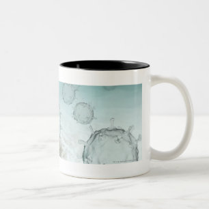 Tasse 2 Couleurs Illustration des cellules de grippe aviaire