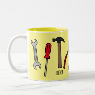 Tasse 2 Couleurs Illustration des outils de menuiserie