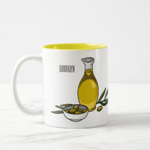 Tasse 2 Couleurs Illustration d'huile d'olive