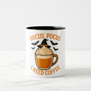 Tasse 2 Couleurs Illustration du café Halloween