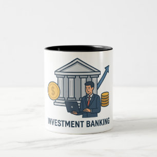 Tasse 2 Couleurs Illustration du concept bancaire d'investissement
