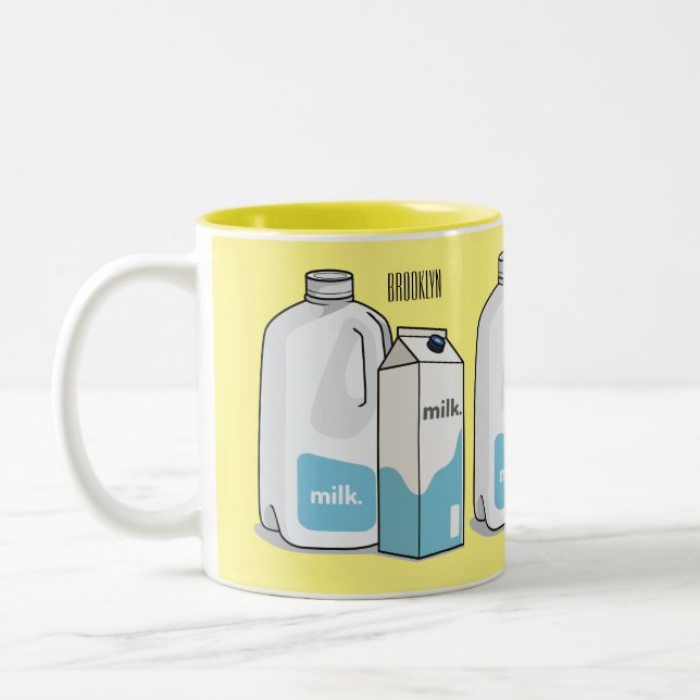 Tasse 2 Couleurs Illustration du lait (Gauche)