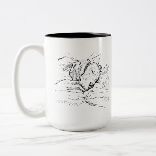 Tasse 2 Couleurs Illustration d'un Amoureux de Beagle 
