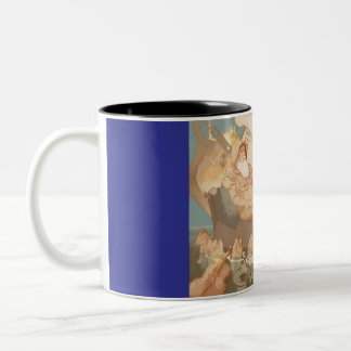 Tasse 2 Couleurs Illustration nautique du Vieux Homme