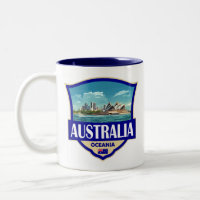 Illustration Rétro Badge Australie