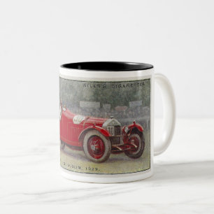 Tasse 2 Couleurs ILLUSTRATION vintage AUTO, CARTE CIG RACER 1929