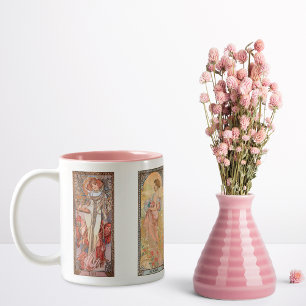 Tasse 2 Couleurs Illustrations de quatre saisons Alphonse Mucha