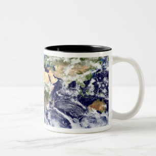 Tasse 2 Couleurs image de Vrai-couleur de la terre entière