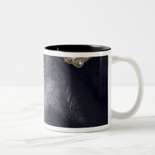 Tasse 2 Couleurs Image satellite d'île de Semisopochnoi