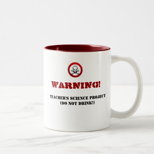 Tasse 2 Couleurs images-2, avertissant ! , Projet de la Science du (Droit)