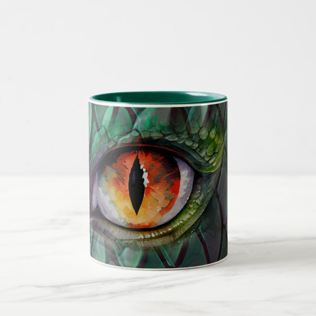 Tasse 2 Couleurs Imaginaire mythique des yeux de dragon (Centre)