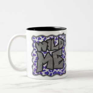 Tasse 2 Couleurs Impression dalmate violet et blanche