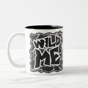 Tasse 2 Couleurs Impression Giraffe noir et gris clair