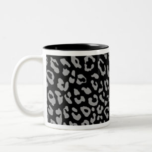 Tasse 2 Couleurs Impression léopard noir gris