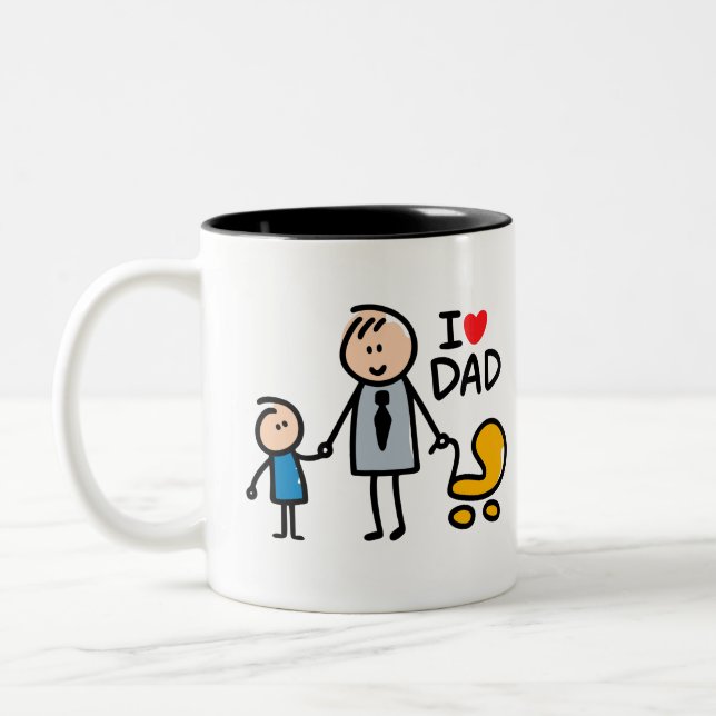 Tasse 2 Couleurs Impression Love Daddy (Gauche)