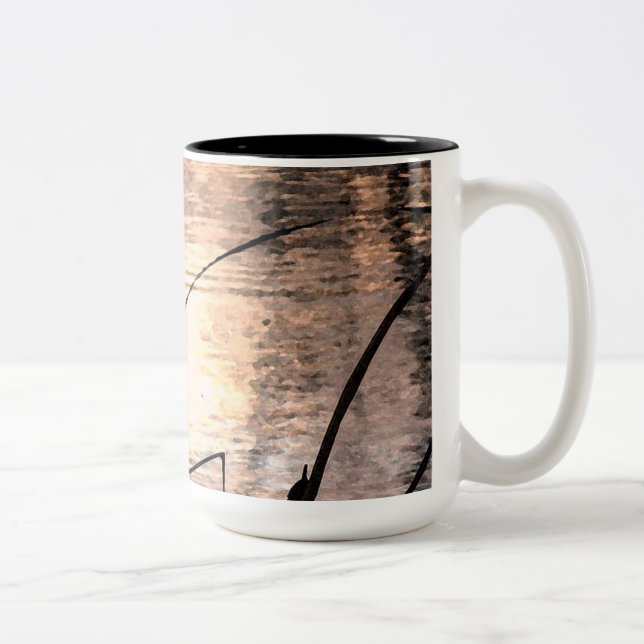 Tasse 2 Couleurs Impressions d'étang (Droit)