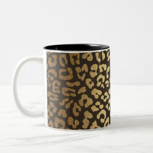 Tasse 2 Couleurs Imprimé Peau d'Animal Guépard Léopard Moderne Glam
