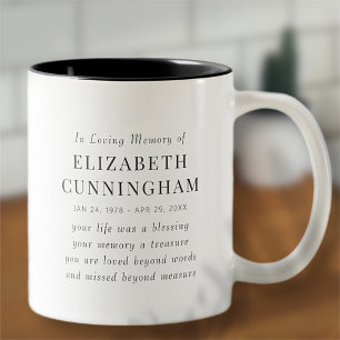 Tasse 2 Couleurs In Love Memory Memorial Modern Simple Citation