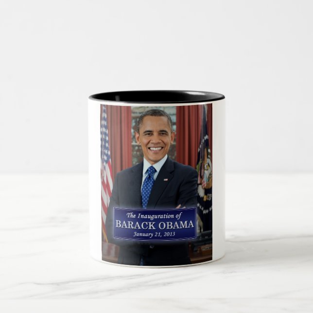 Tasse 2 Couleurs Inauguration de Barack Obama en 2013 (Centre)