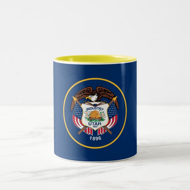 Tasse 2 Couleurs Indicateur de l'État de l'Utah (Centre)