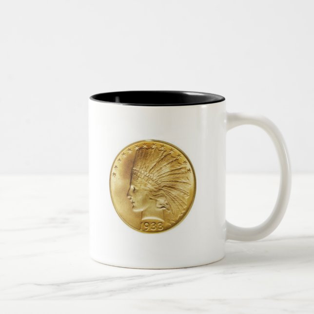 Tasse 2 Couleurs Indien d'or des Dix dollars (Droit)