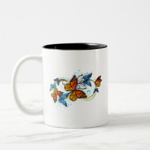 Tasse 2 Couleurs Infinité de papillons monarques
