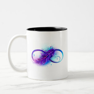 Tasse 2 Couleurs Infinity with purple feather
