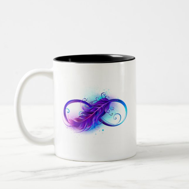 Tasse 2 Couleurs Infinity with purple feather (Gauche)