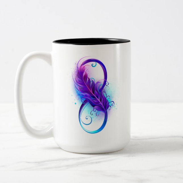 Tasse 2 Couleurs Infinity with purple feather (Gauche)