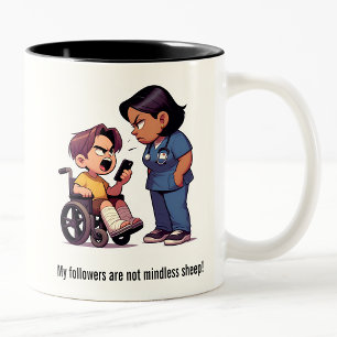 Tasse 2 Couleurs Infirmière contre renvoi de la viande usitée