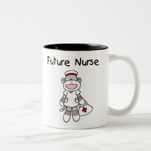 TASSE 2 COULEURS INFIRMIÈRE DE SINGE DE CHAUSSETTE FUTURE
