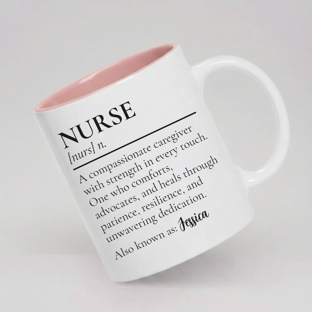 Tasse 2 Couleurs Infirmière | Définition d'infirmière de script mod (Personalized Medical Nurse Definition Mug Gift, Nurse Definition Mug Gift for Healthcare Staff)