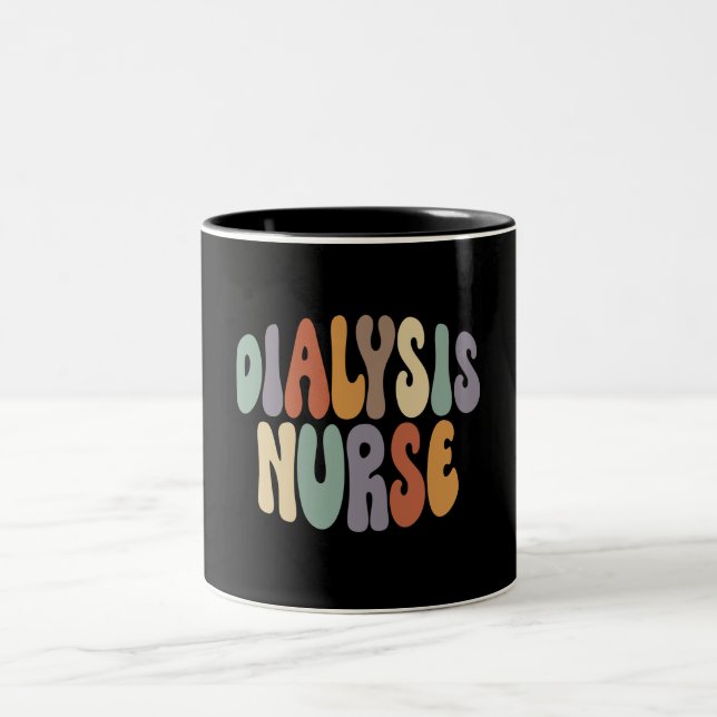 Tasse 2 Couleurs Infirmière Dialyse Fière Profession Professionnell (Centre)