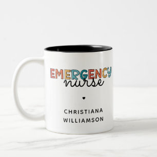 Tasse 2 Couleurs Infirmière d'urgence sur mesure infirmière infirmi