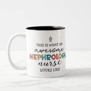 Tasse 2 Couleurs Infirmière en néphrologie drôle Appréciation stupé