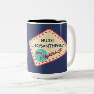 Tasse 2 Couleurs Infirmière personnalisable sur le café à deux tons