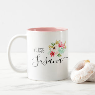 Tasse 2 Couleurs Infirmière sur mesure Grad Infirmière école de soi