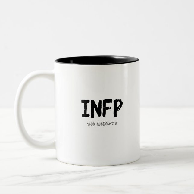 Tasse 2 Couleurs INFP - Le médiateur (noir) (Gauche)