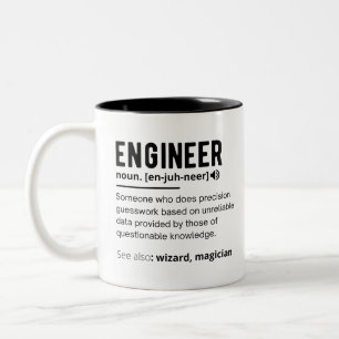 Tasse 2 Couleurs Ingénieur Définition Ingénierie Cadeau
