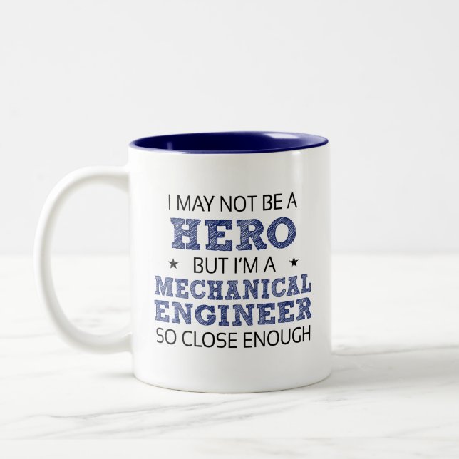 Tasse 2 Couleurs Ingénieur mécanique Humour nouveauté (Gauche)