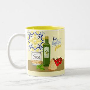 Tasse 2 Couleurs Ingrédients de pâtes italiennes