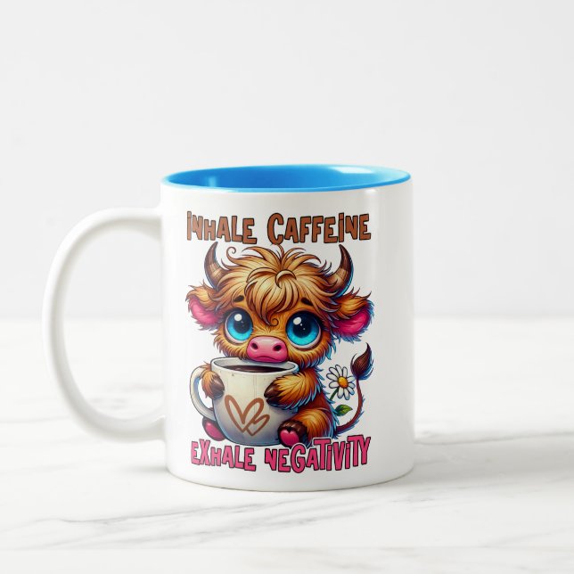 Tasse 2 Couleurs Inhale Caffeine Exhale Negativity  (Gauche)