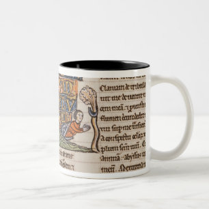 Tasse 2 Couleurs Initiale "E" de Historiated dépeignant Jonas