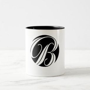 Tasse 2 Couleurs Initiale élégante B